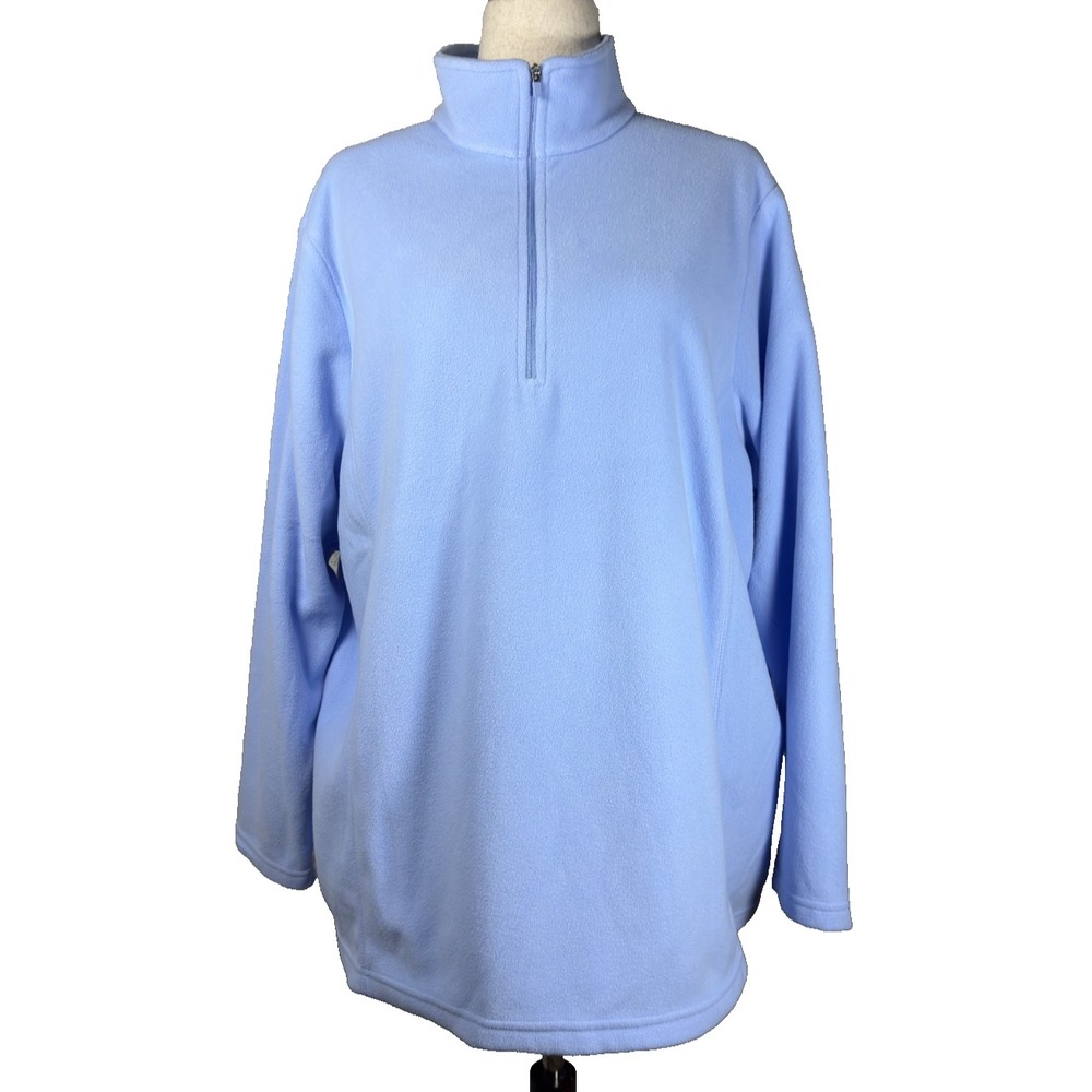 NWT Lands' End Anyweather Fleece Full-Zip Layering Jacket Women's 2X Periwinkle